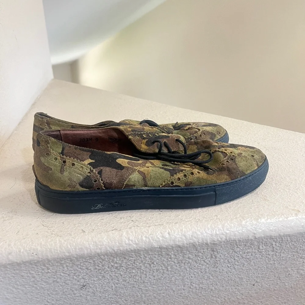 Del Toro Camo wingtip Handmade Oxford shoe Loafers work casual Men’s size‎ 9
